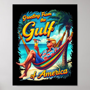 Affiche Salutation Chill Du Golfe De L'Amérique Américaine
