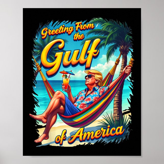 Affiche Salutation Chill Du Golfe De L'Amérique Américaine (Devant)