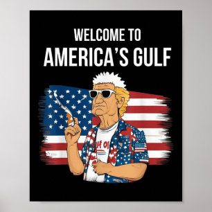 Affiche Salutation De Gulf Beach Of America Patriotic