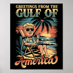 Affiche Salutation Drôle De Trump De La Part Du Golfe Patr