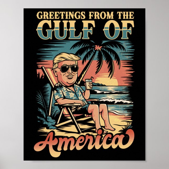 Affiche Salutation Drôle De Trump De La Part Du Golfe Patr (Devant)