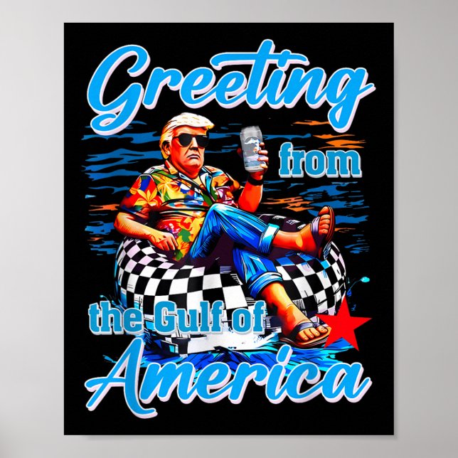 Affiche Salutation du golfe des États-Unis d'Amérique Trum (Devant)