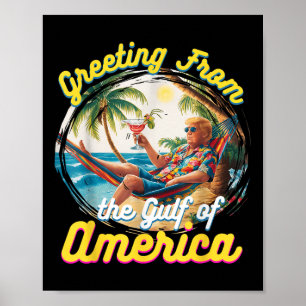 Affiche Salutation Du Golfe Des États-Unis Trump