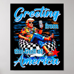 Affiche Salutation Du Golfe Des États-Unis Trump
