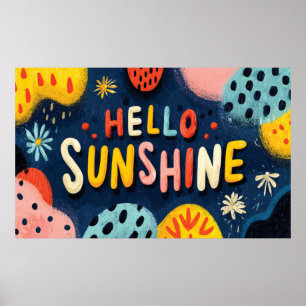 Affiche Salutation joyeuse "Bonjour Sunshine"