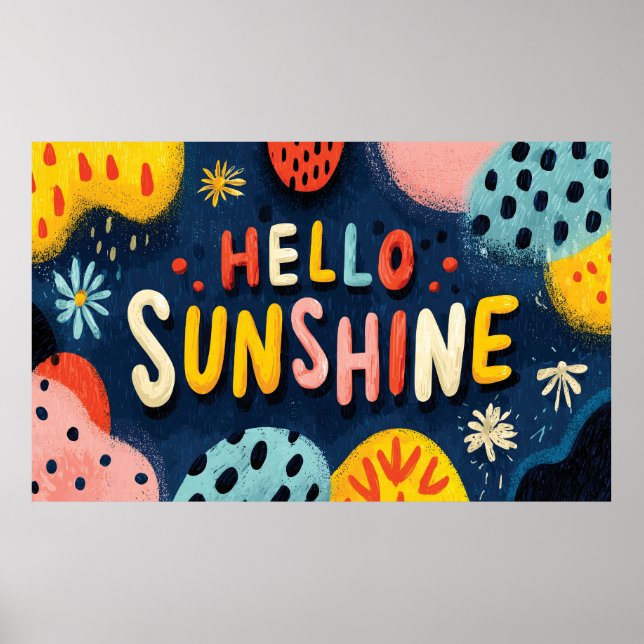 Affiche Salutation joyeuse "Bonjour Sunshine" (Devant)