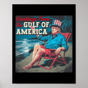Affiche Salutation Trump De La Partie Gulf Beach Of Americ