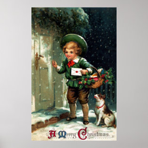 Affiche Salutations 1911 de Noël