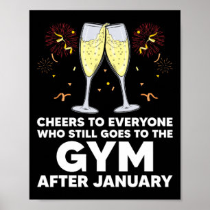 Affiche Salutations À Gym Goers Après Janvier Joyeux Nouve