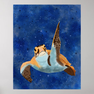 Affiche Salutations aux tortues