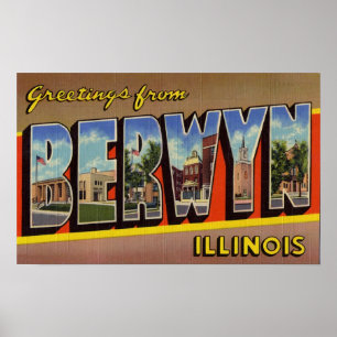 Affiche Salutations de Berwyn l'Illinois
