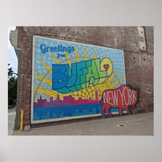 Affiche Salutations de Buffalo, New York.