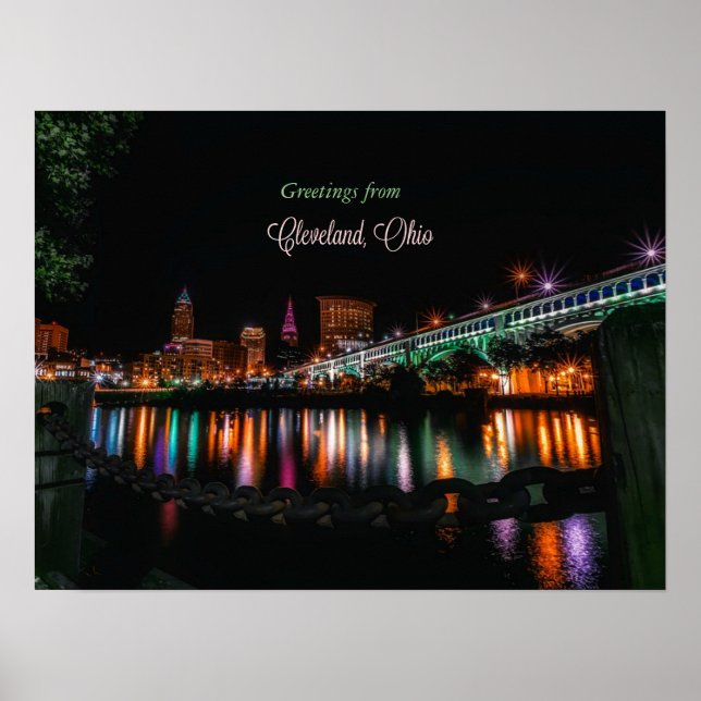 Affiche Salutations de Cleveland, Ohio (Devant)