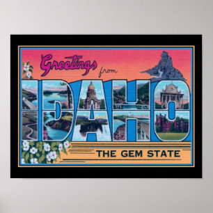 Affiche Salutations de Idaho