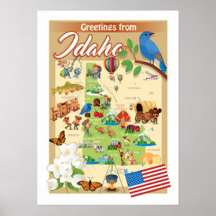 Affiche Salutations de Idaho