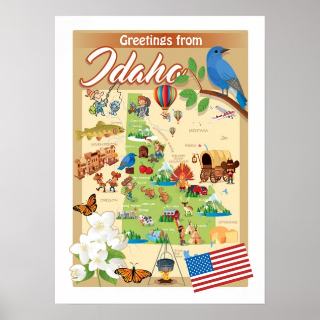 Affiche Salutations de Idaho (Devant)