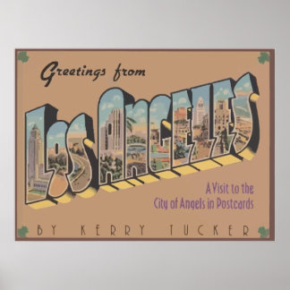 Affiche Salutations De Los Angeles, Vintage