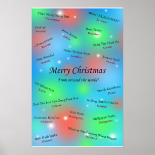 Affiche Salutations de Noël à travers le monde