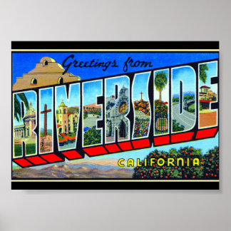 Affiche Salutations de Riverside California