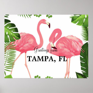 Affiche Salutations de Tampa, Floride