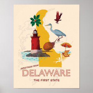 Affiche Salutations du Delaware