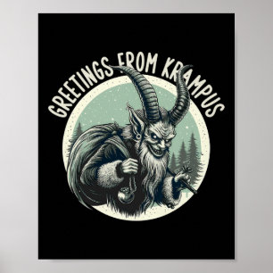 Affiche Salutations Du Festival de Noël Gruss Vom Krampus