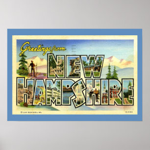 Affiche Salutations Du New Hampshire