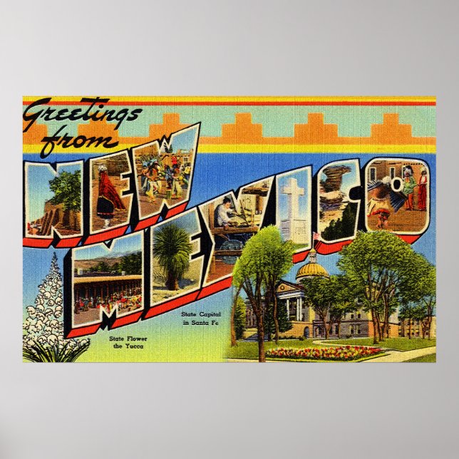Affiche Salutations du Nouveau-Mexique (Devant)
