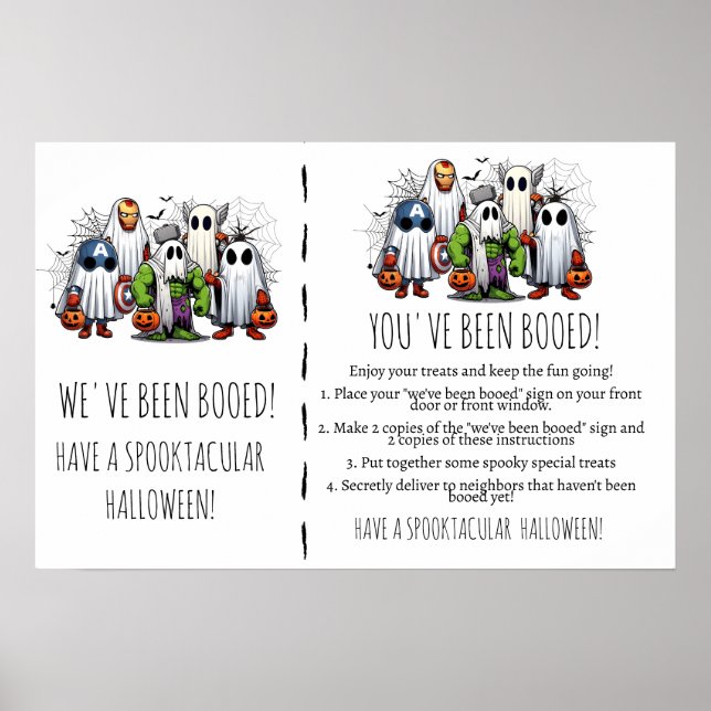 Affiche Salutations Fantomatiques Un Jeu Halloween Boo-It- (Devant)