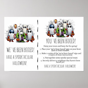 Affiche Salutations Ghoost Un Jeu D'Halloween Boo-It-Forwa