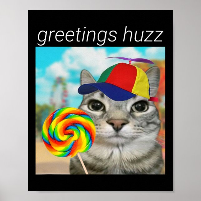 Affiche Salutations Huzz Mème drôle de l'argot de la Gen Z (Devant)