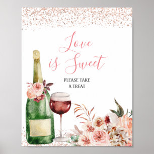 Affiche Salutations pour l'amour Fête des mariées rose L'a