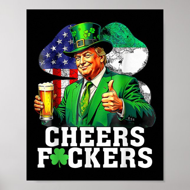 Affiche Salutations Pour Le Jour de la Saint Patrick Drôle (Devant)