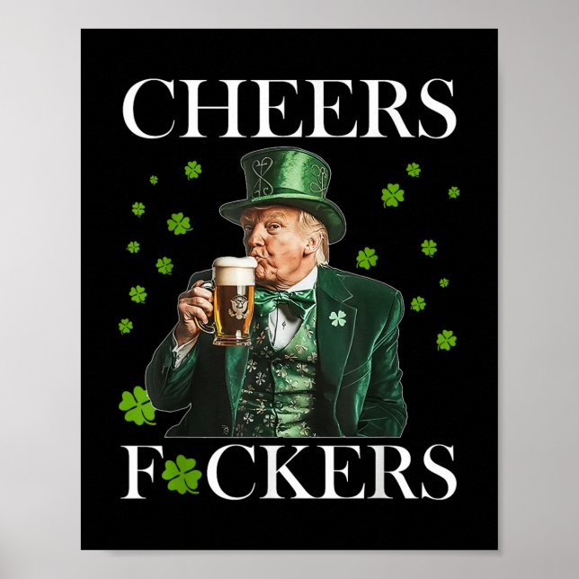 Affiche Salutations Pour Le Jour de la Saint Patrick Drôle (Devant)