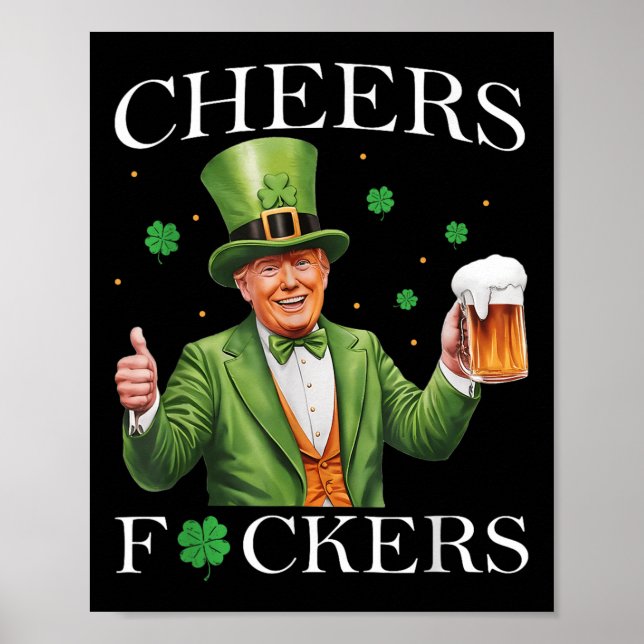 Affiche Salutations Pour Le Jour de la Saint Patrick Drôle (Devant)