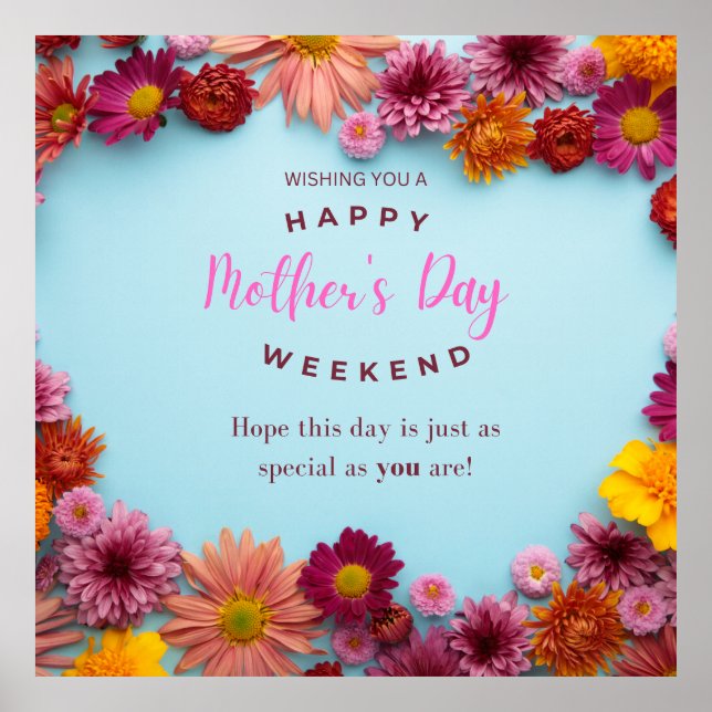 AFFICHE SALUTATIONS SPÉCIALES DE LA FÊTE DE LA MÈRE EN LIG (Devant)