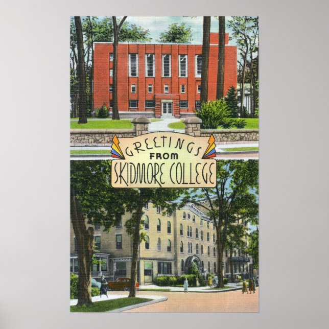 Affiche Salutations sur les scènes de Skidmore College (Devant)