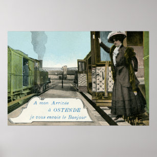 Affiche Salutations vintages d'Ostenend
