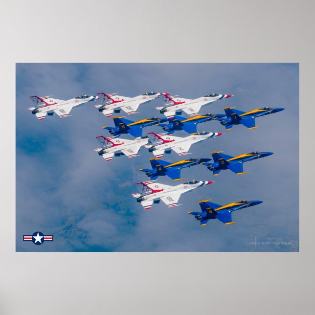 AFFICHE SALUTE DES ÉQUIPES DÉMOCRATIQUES AMÉRICAINES ! (Devant)