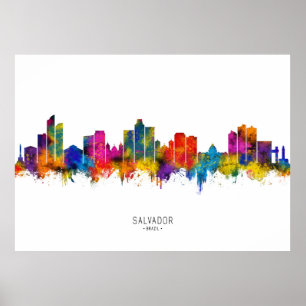 Affiche Salvador Brazil Skyline