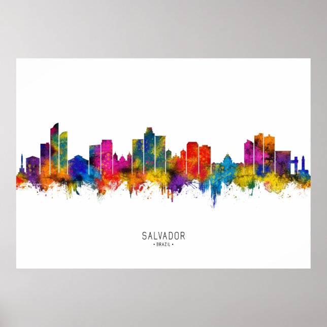 Affiche Salvador Brazil Skyline (Devant)