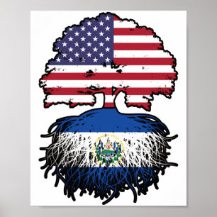 Affiche Salvador Salvadorien American USA Arbre Racines