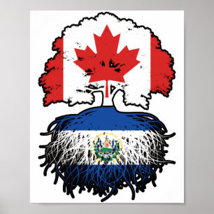 Affiche Salvador Salvadorien Canadian Canada Arbre Racines
