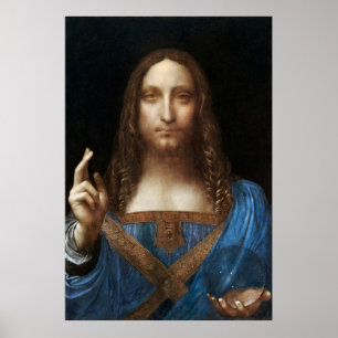 Affiche Salvator Mundi de Leonardo da Vinci (vers 1500)