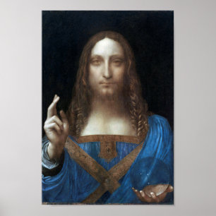 Affiche Salvator Mundi, Jésus Christ, Léonard de Vinci