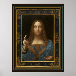 Affiche Salvator Mundi v. 1500 Léonard de Vinci Beaux-Arts