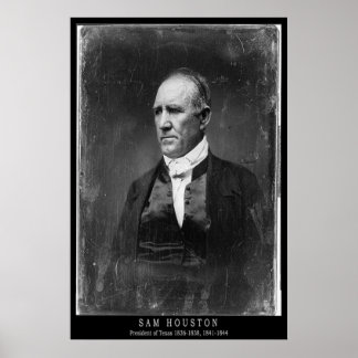 Affiche Sam Houston Portrait
