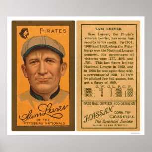 Affiche Sam Leever Pirates Baseball 1911