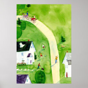 Affiche samedi après-midi aquarelle