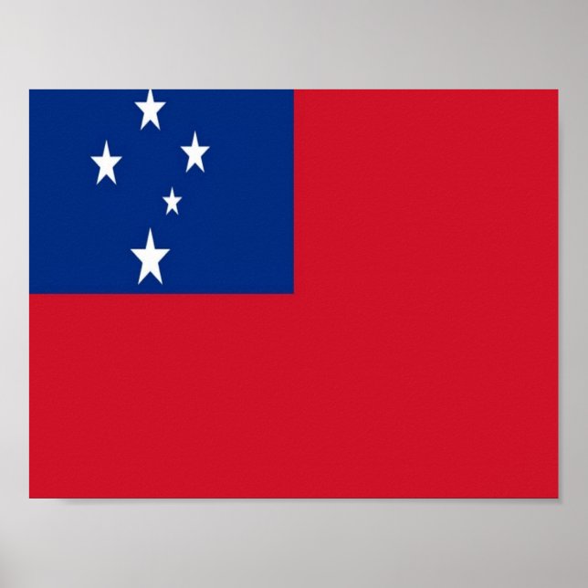 Affiche Samoa - Drapeau - (Devant)